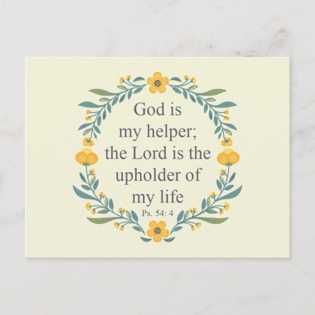 Postal Salmo 54:4 (Anverso)