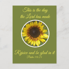 Postal Salmo ascendente 118:24 Girasol