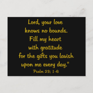 Postal salmo de gratitud