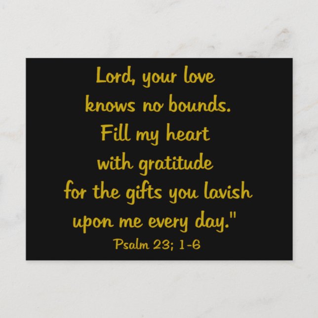 Postal salmo de gratitud (Anverso)