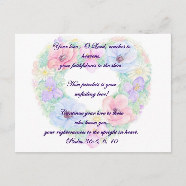 Postal Salmo y flor (Anverso)