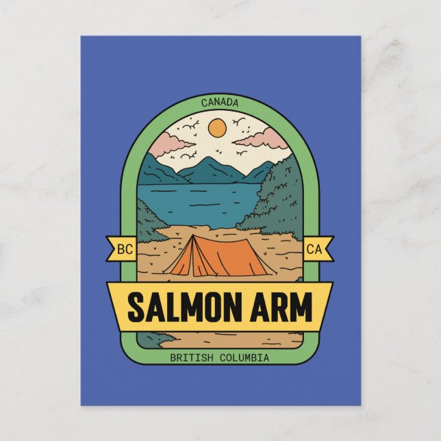 Postal Salmon Arm British Columbia Canada Souvenir (Anverso)