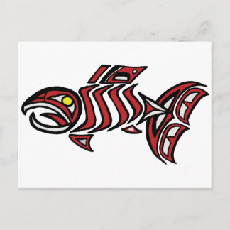 Postal Salmón de Haida