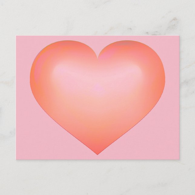 Postal Salmon Fade Heart (Anverso)