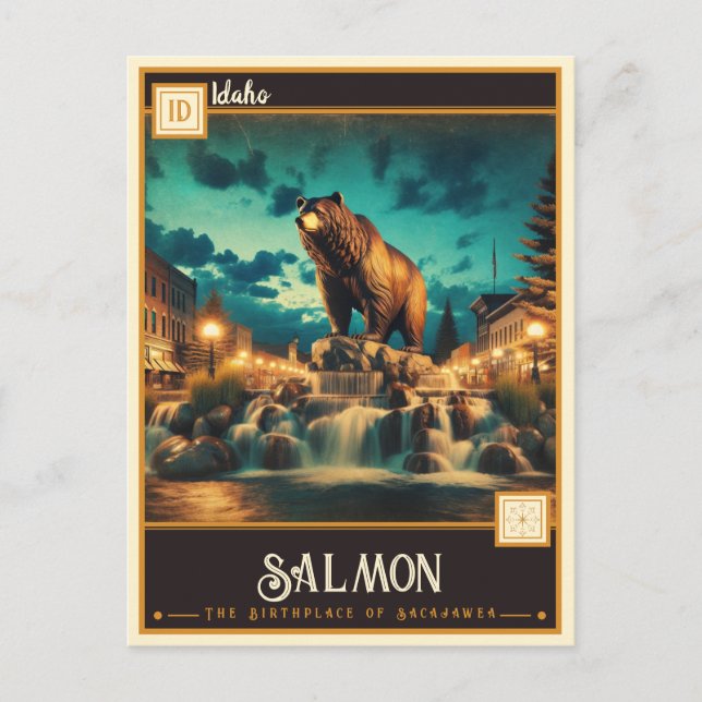Postal Salmon, Idaho  | Vintage (Anverso)