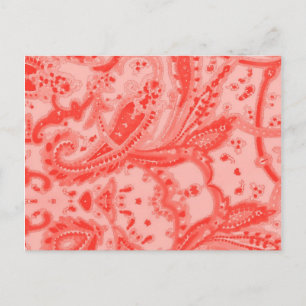 Postal Salmon Pink Paisley