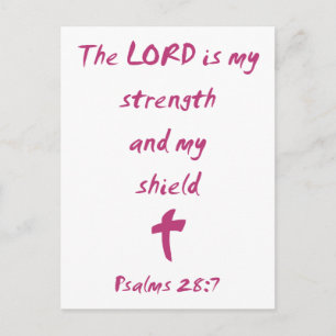 Postal Salmos 28: El Señor es mi Fuerza y Escudo