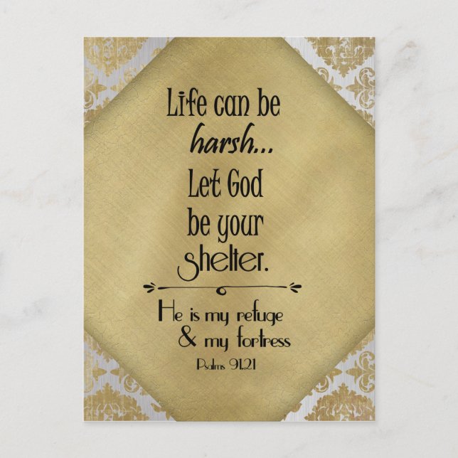 Postal Salmos Motivadores inspiradores Verse con cita (Anverso)