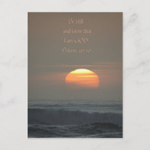 Postal Salmos Sunset 46:10 Postcard