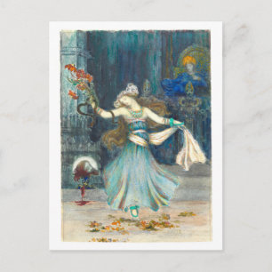 Postal Salome bailando por pintura de Moreau