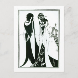Postal Salome con su madre, Herodias, 1894 (litho) (b/