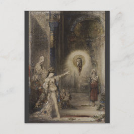 Postal Salome y aparición Gustave Moreau Watercolor