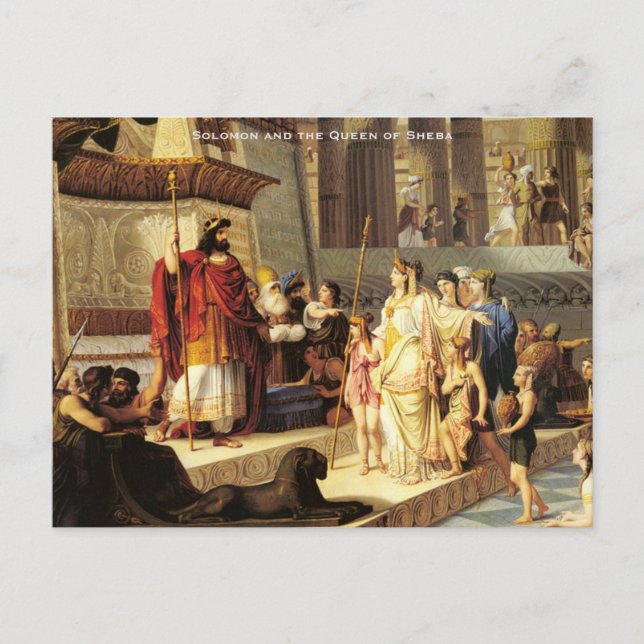 Postal Salomón y la reina de Sheba - Giovanni De Min (Anverso)