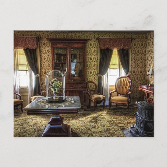 Postal Salón Amueblado Victoriano (Anverso)