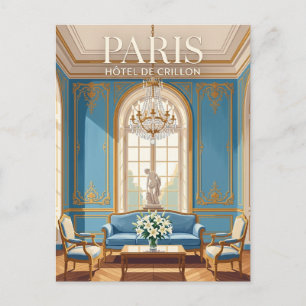 Postal Salón Azul en el Hôtel de Crillon Francia