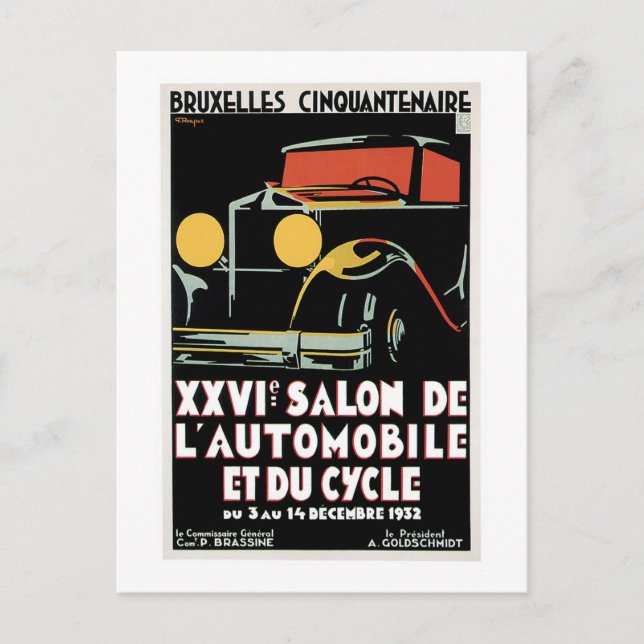 Postal Salon de Automobile (Anverso)