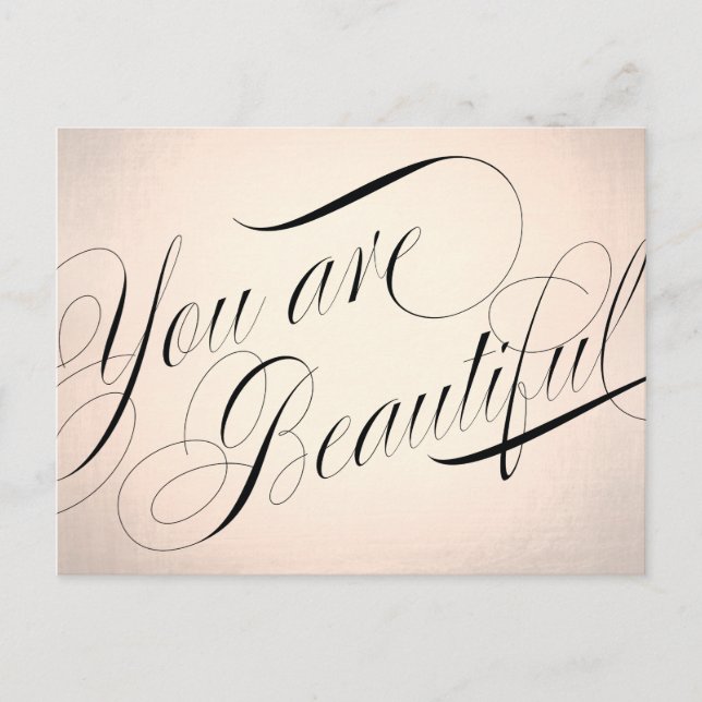 Postal Salón de belleza de oro Rosa (Anverso)