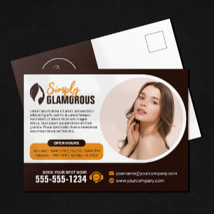Postal Salón de Belleza Elegante Spa Maquillaje Uñas y Fa