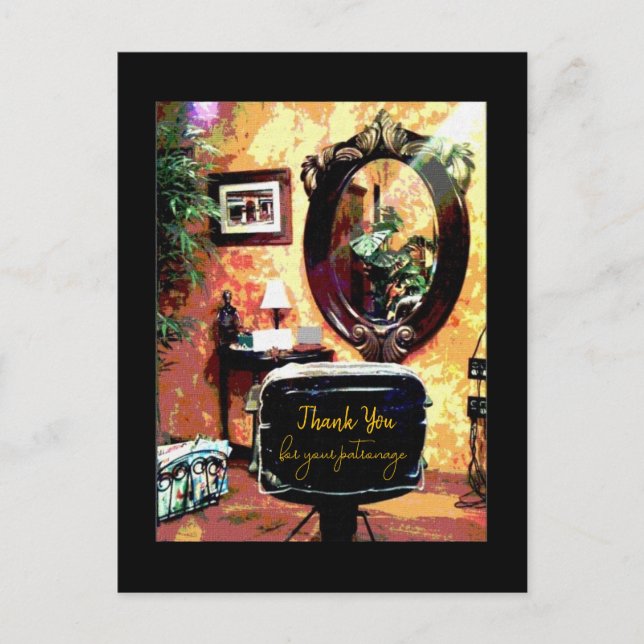 Postal Salón de Belleza Gracias por su Patrocinio (Anverso)