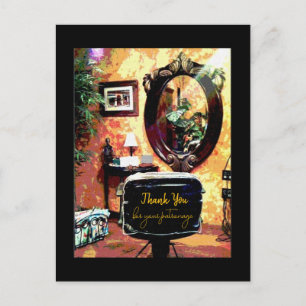 Postal Salón de Belleza Gracias por su Patronaje