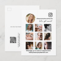 Salón de belleza promocional en redes sociales con