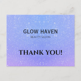 Postal Salón de belleza purpurina Ombre