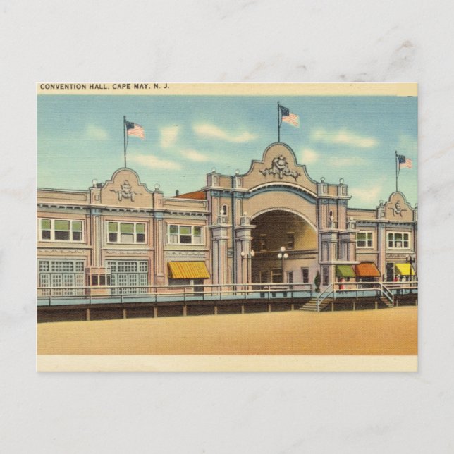 Postal Salón de Convenciones, Cabo de Mayo, Nueva Jersey (Anverso)