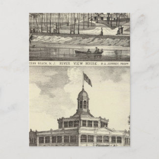 Postal Salón de Educación, Parque Asbury y Casa con vista