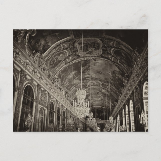 Postal Salón de Espejos, Palacio de Versalles 2 (Anverso)