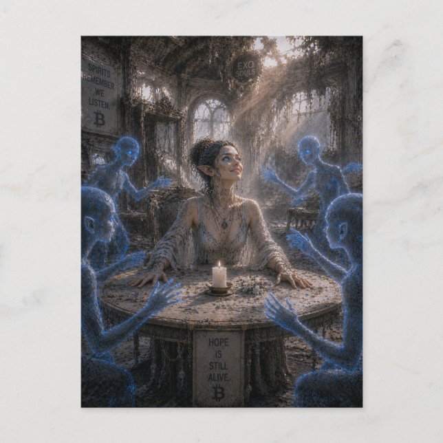 Postal Salón de espiritualismo abandonado / Medio / Esper (Anverso)