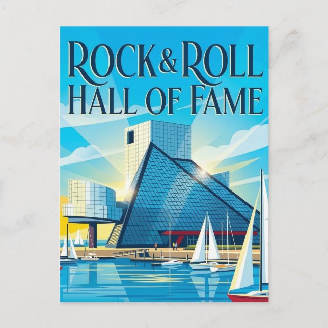 Postal Salón de la Fama del Rock and Roll (Anverso)
