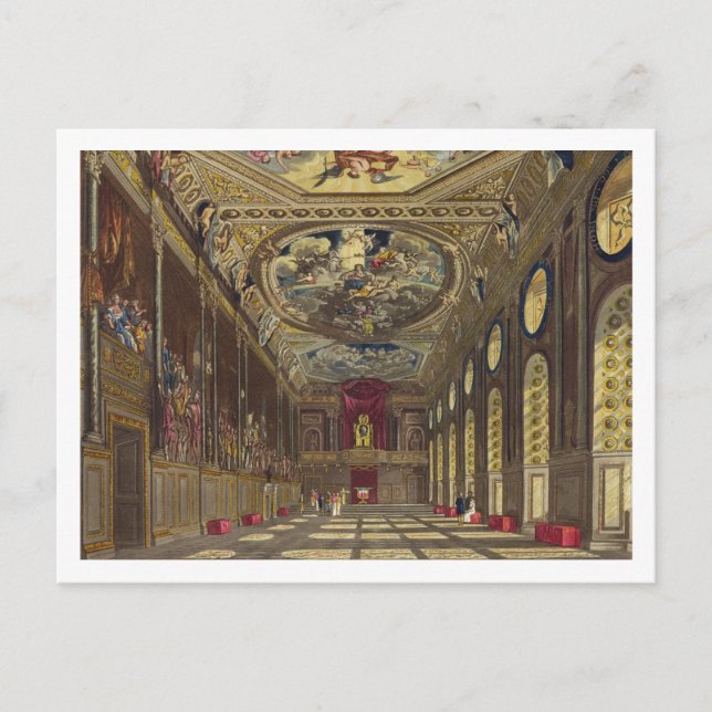 Postal Salón de San Jorge, Castillo de Windsor, de 'Royal (Anverso)