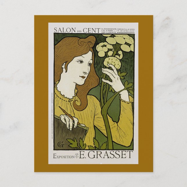 Postal Salon des Cent ~ Exposition de E. Grasset (Anverso)