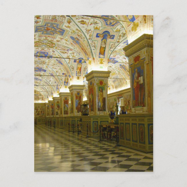 Postal salón museo vaticano (Anverso)