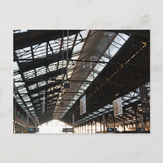 Postal Salón principal de la Gare de Lyon - Estación de t (Anverso)