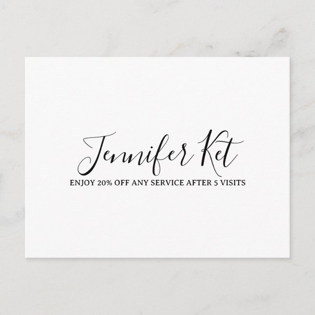 Postal Salon spa business discount offer website visits a (Anverso)