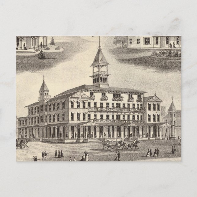 Postal Salón y cabañas para deportistas (Anverso)