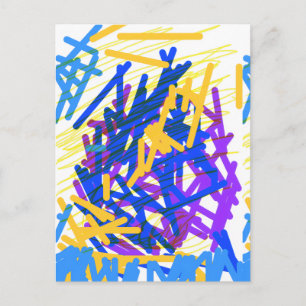 Postal Salpicadura de pintura festiva abstracta moderna