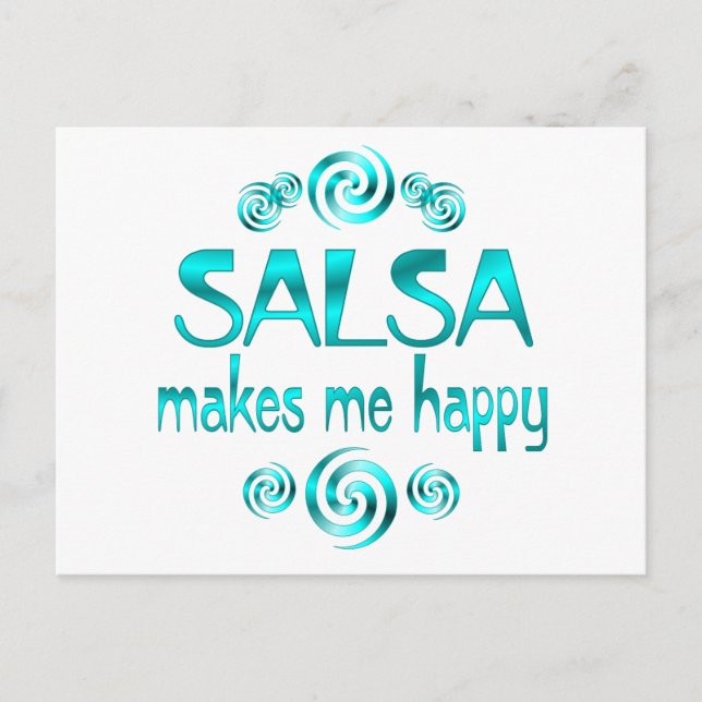 Postal Salsa me hace feliz (Anverso)