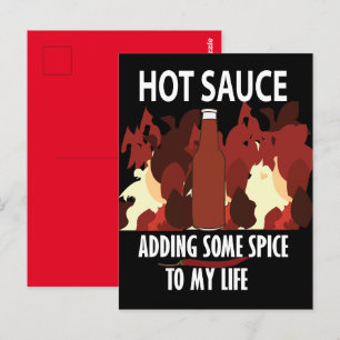 Postal Salsa Picante Ketchup Fuego Pimiento Rojo Chili