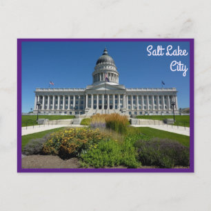 Postal Salt Lake City Capitol Building (Utah) con texto
