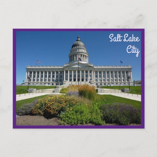 Postal Salt Lake City Capitol Building (Utah) con texto (Anverso)