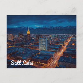 Postal Salt Lake City Skyline Mountain View