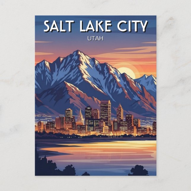 Postal Salt Lake City Skyline Utah (Anverso)