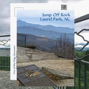 Postal Salta desde la Roca Jump Off en Laurel Park NC Mon