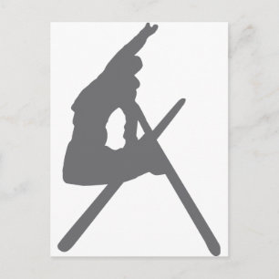 Postal saltador de esquí de salto de esquí