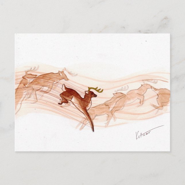 Postal ¡Saltando! (Anverso)