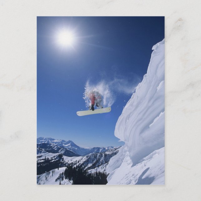 Postal Saltando al cañón del arroyo de serpientes de Clay (Anverso)