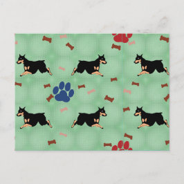 Postal Saltando Doberman