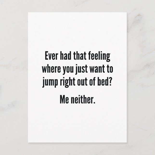 Postal Saltar a la derecha de la cama (Anverso)